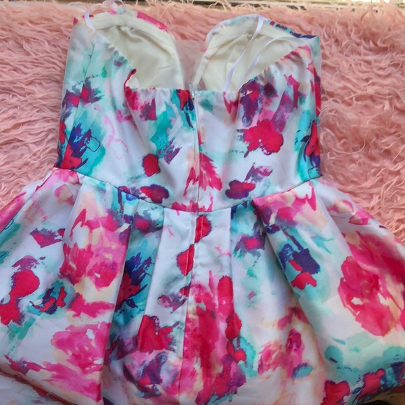 B Darlin Strapless Colorful Party Dress - Picture 3 of 5